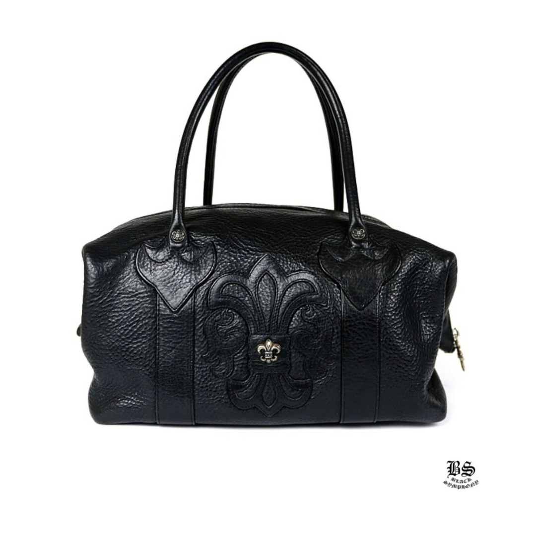 CHROME HEARTS クロムハーツ モニカ ハンドバッグ BSフレア レザー メンズ シルバー